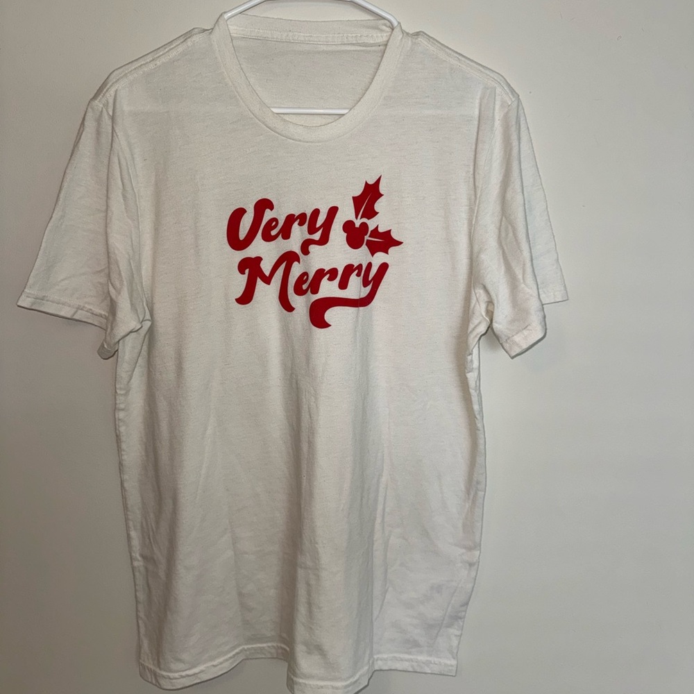 White 'Very Merry' Disney Christmas T-Shirt